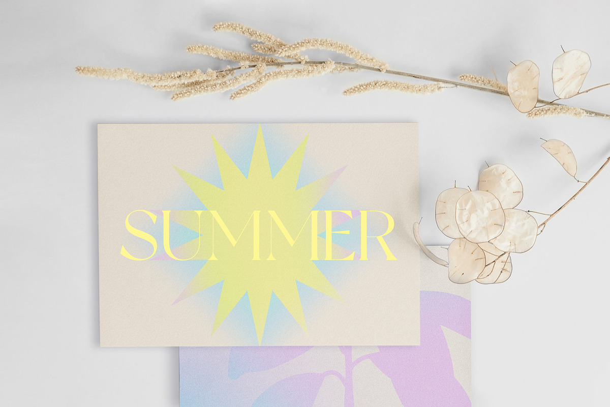 SUMMER Gradient Texture & Flowers
