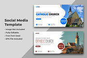 Catholic Church Social Media Cover, a Social Media Template by nandinigraphics (Thumbnail 2 of 2)