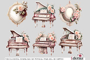Vintage Romantic Clipart Bundle, a Decorative Illustration by EdeniaArtStudio (Thumbnail 6 of 13)