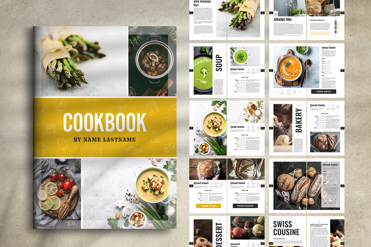 Cookbook Layout, a Print Template by Grkic Creative (Photo 1 of 15)