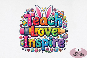 Easter Teacher Png, an Illustration by Daily.Designs