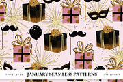 New Year Seamless Patterns, a Pattern Graphic by illuztrate (Thumbnail 3 of 5)