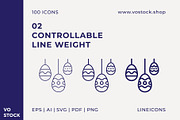 100 Easter icons, an Outline Icon by vo.stock (Thumbnail 4 of 6)
