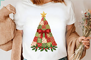Patchwork Christmas Tree Png,, an Illustration by Designking (Thumbnail 4 of 5)