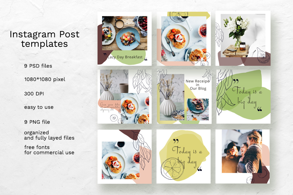 Social Media Pack for Instagram, a Social Media Template by OlgaSerbun (Photo 2 of 8)