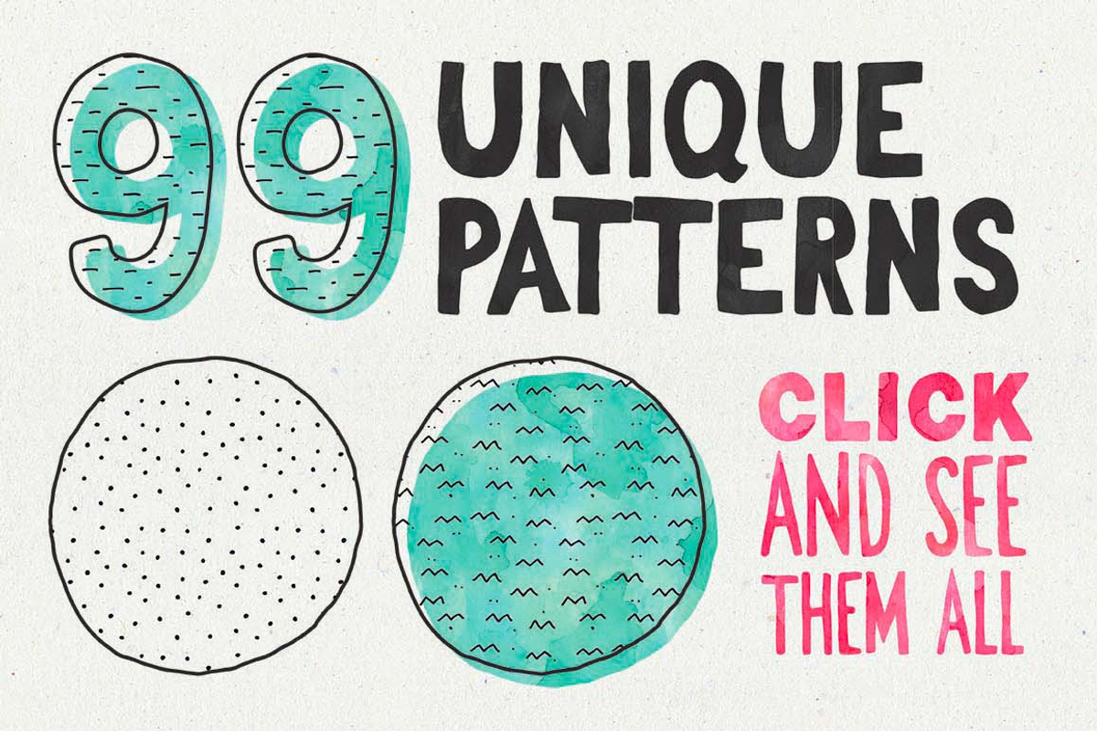 HandSketched Seampless Patterns II., a Pattern Graphic by Vitek Graphic (Photo 2 of 5)