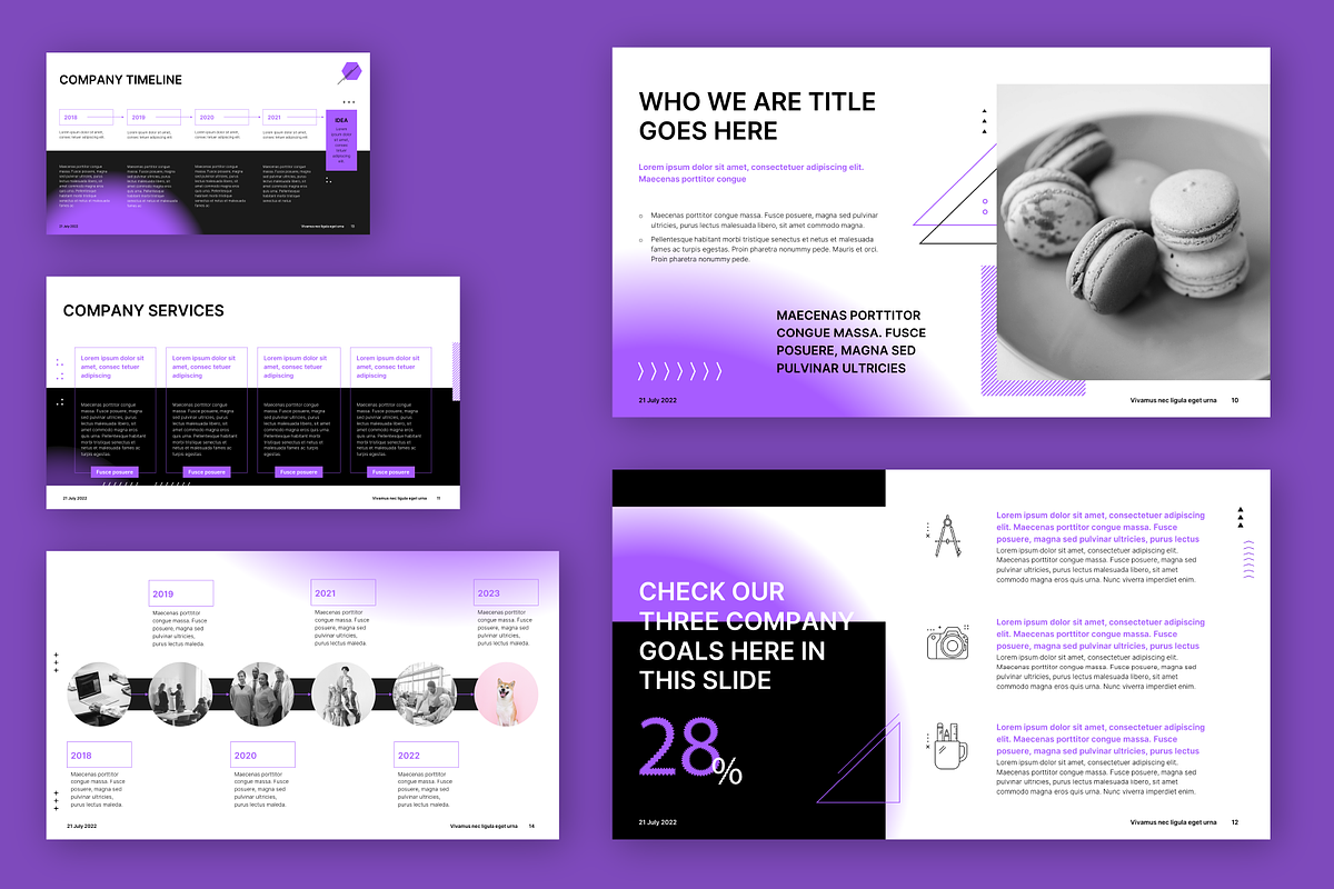 Purple Clash PowerPoint Template, a Presentation Template by chio.design - Khalay Chio (Photo 4 of 7)