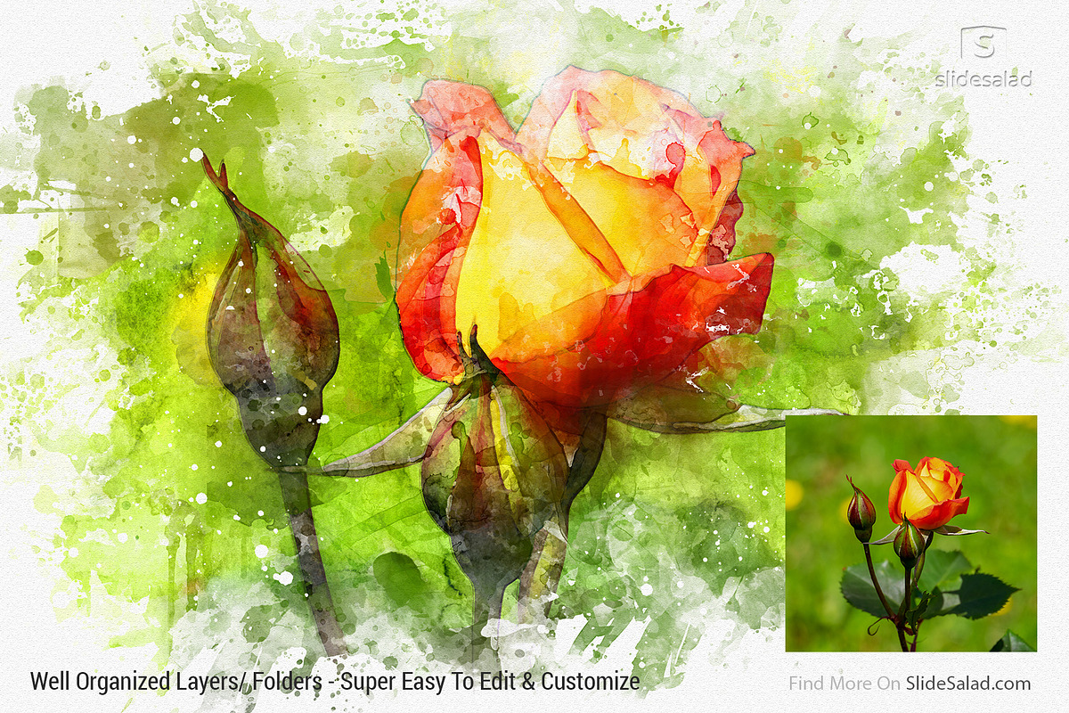 #1 Watercolor Photoshop Mock-ups, an Action Add-On by SlideSalad (Photo 10 of 44)