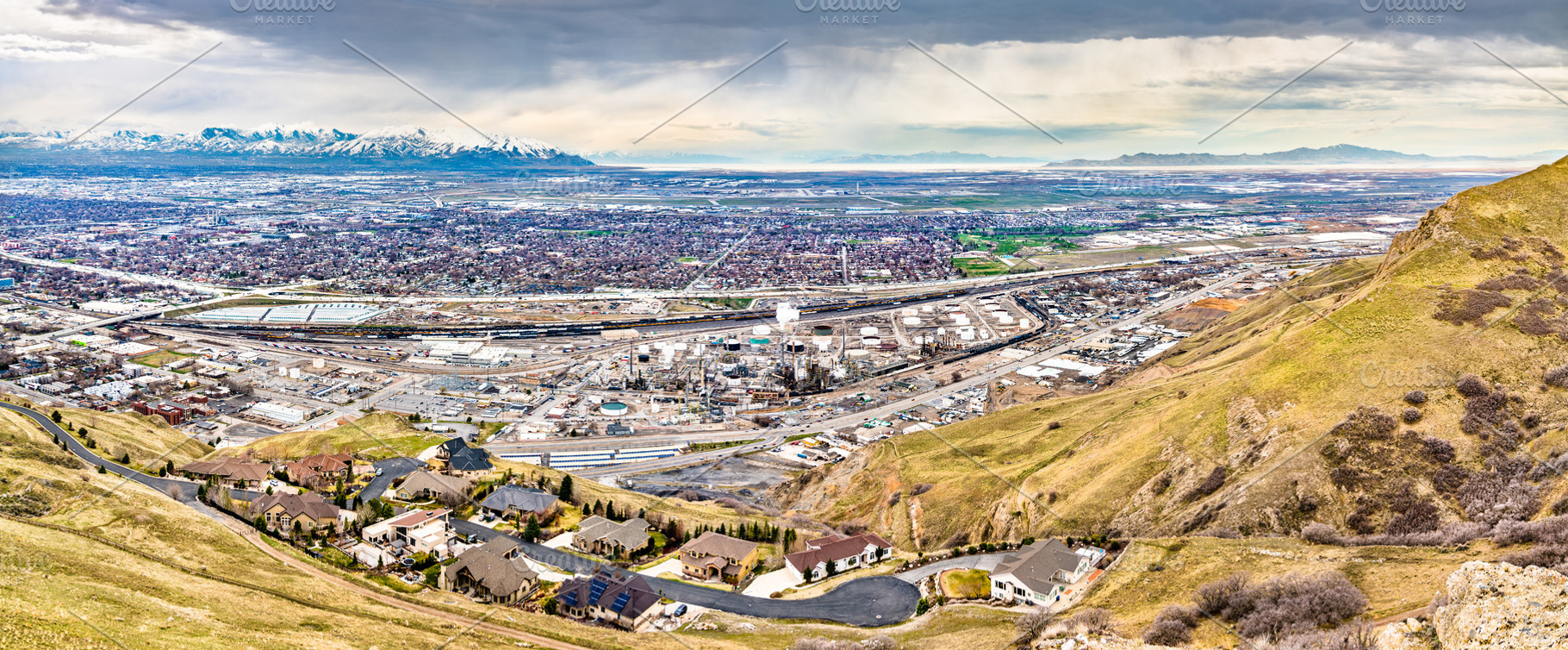 Oil refinery in Salt Lake City, Utah, an Architecture Photo by Leonid Andronov