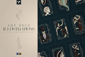 12 Art Deco Illustrations