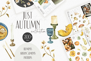 Just AUTUMN Watercolor Collection.