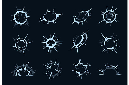 Cartoon explosion, spark, burst