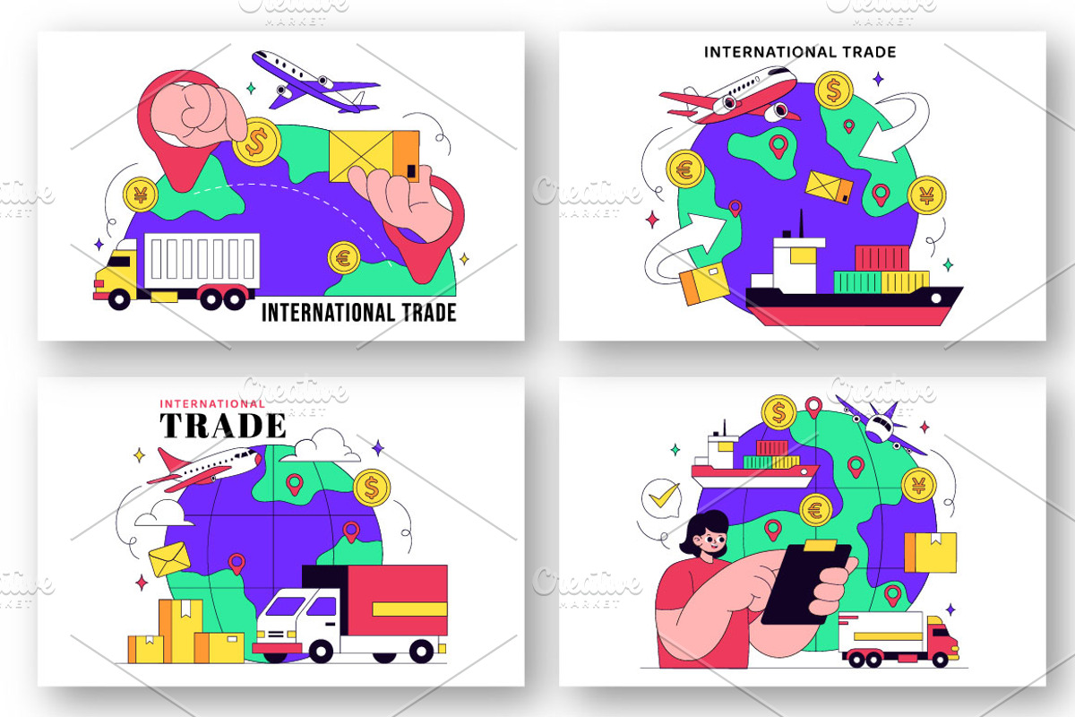 10 International Trade Illustration, a Finance Illustration by denayunebgt (Photo 2 of 4)