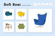 Soft Seat Vector Pack, a Duotone Icon by vectorstank (Thumbnail 1 of 3)