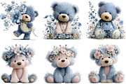 Spring Teddy Bear Clipart, an Illustration by CraftArtStudio (Thumbnail 6 of 6)