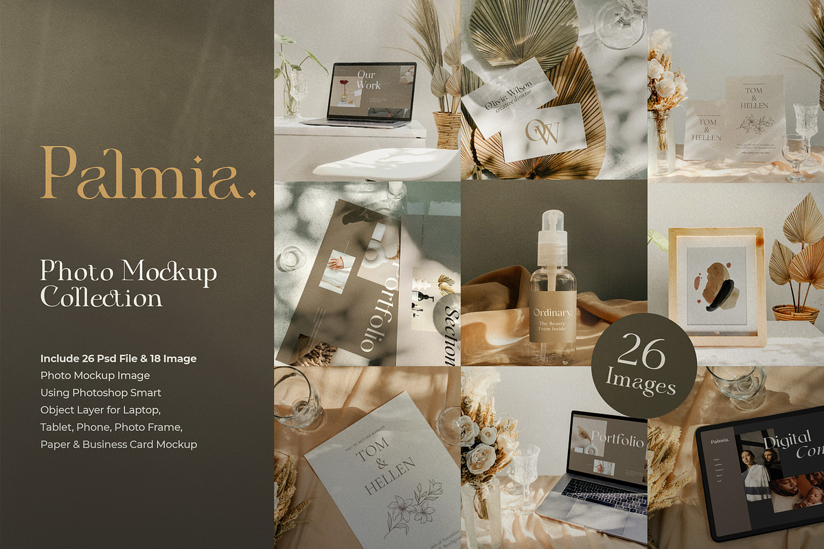 Palmia - Minimal Photo Mockup, a Household Mockup by Dirtytemp Studio (Photo 1 of 10)