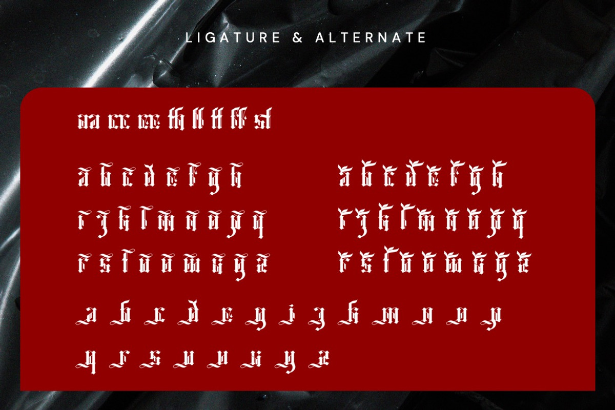 Jevilla - Gothic Blackletter Font, a Blackletter Font by Dhabee (Photo 6 of 17)