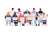 People sit on chairs, back view set, a Person Illustration by PaperTrident (Thumbnail 6 of 6)