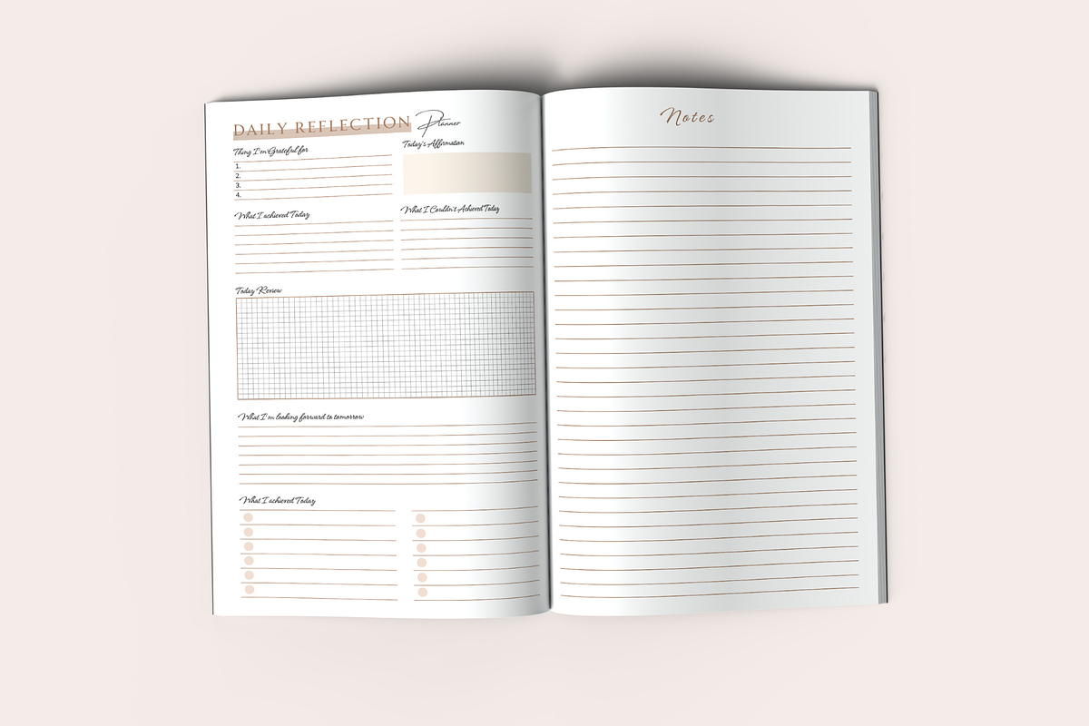 Daily Reflection Planner | KDP, a Templates & Theme by KDPISH (Photo 3 of 4)