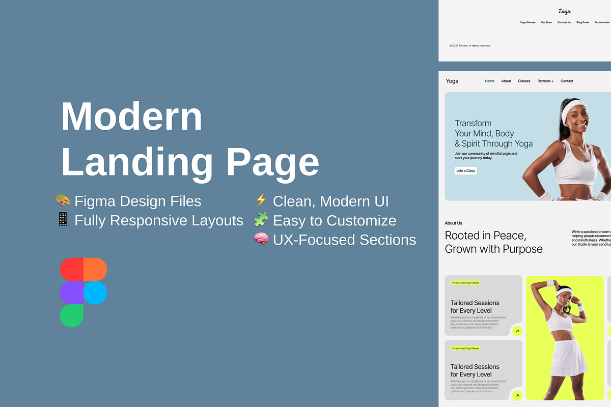 Yoga Landing Page, a WordPress Template by PetersTouch Creative (Photo 1 of 3)