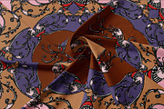 Rococo Botanique Silk Scarves Design, a Decorative Illustration by ilustrinna (Thumbnail 7 of 12)