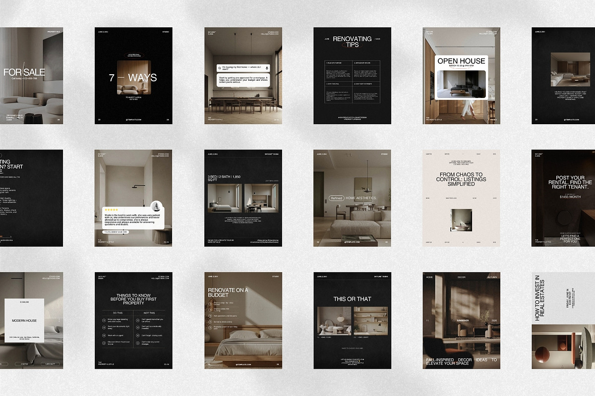 Real Estate Instagram Template Kit, a Social Media Template by Prapti Design (Photo 7 of 10)