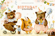 Birthday party. Cute forest animals., an Animal Illustration by babenkoirusa (Thumbnail 1 of 22)