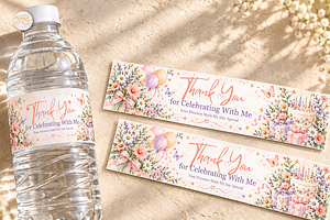 Birthday Water Bottle Label Canva