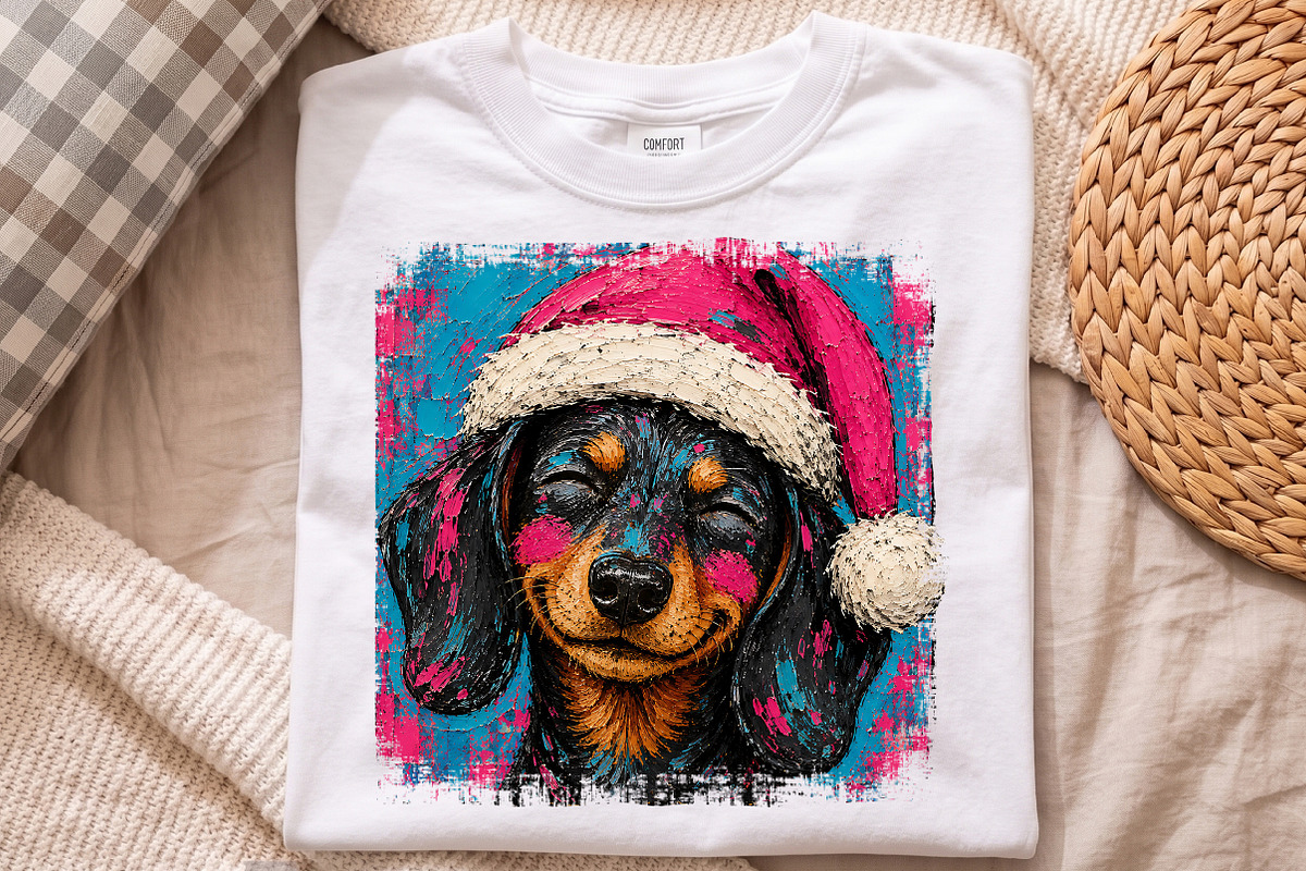 Cute Christmas Dachshund Dog Santa, an Object Illustration by Libby Wishes (Photo 1 of 3)