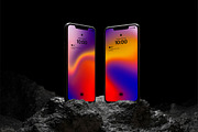 Smartphone Mockup - Rock Scene Duo, an iPhone Mockup by Mego-studio (Thumbnail 1 of 3)