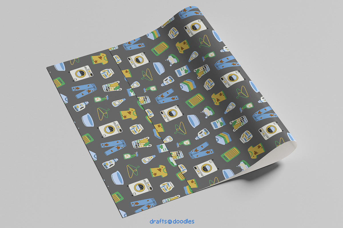 Laundry Day Clipart and Pattern Set, a Pattern Graphic by Drafts n Doodles (Photo 10 of 11)