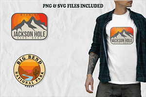 Vintage Mountain Logos Retro Bundle