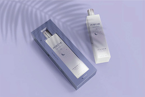 Perfume Bottle with Packaging Mockup, a Packaging Mockup by skybluecreative