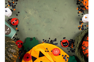 Halloween green frame background, a Holiday Photo by Lifemorning