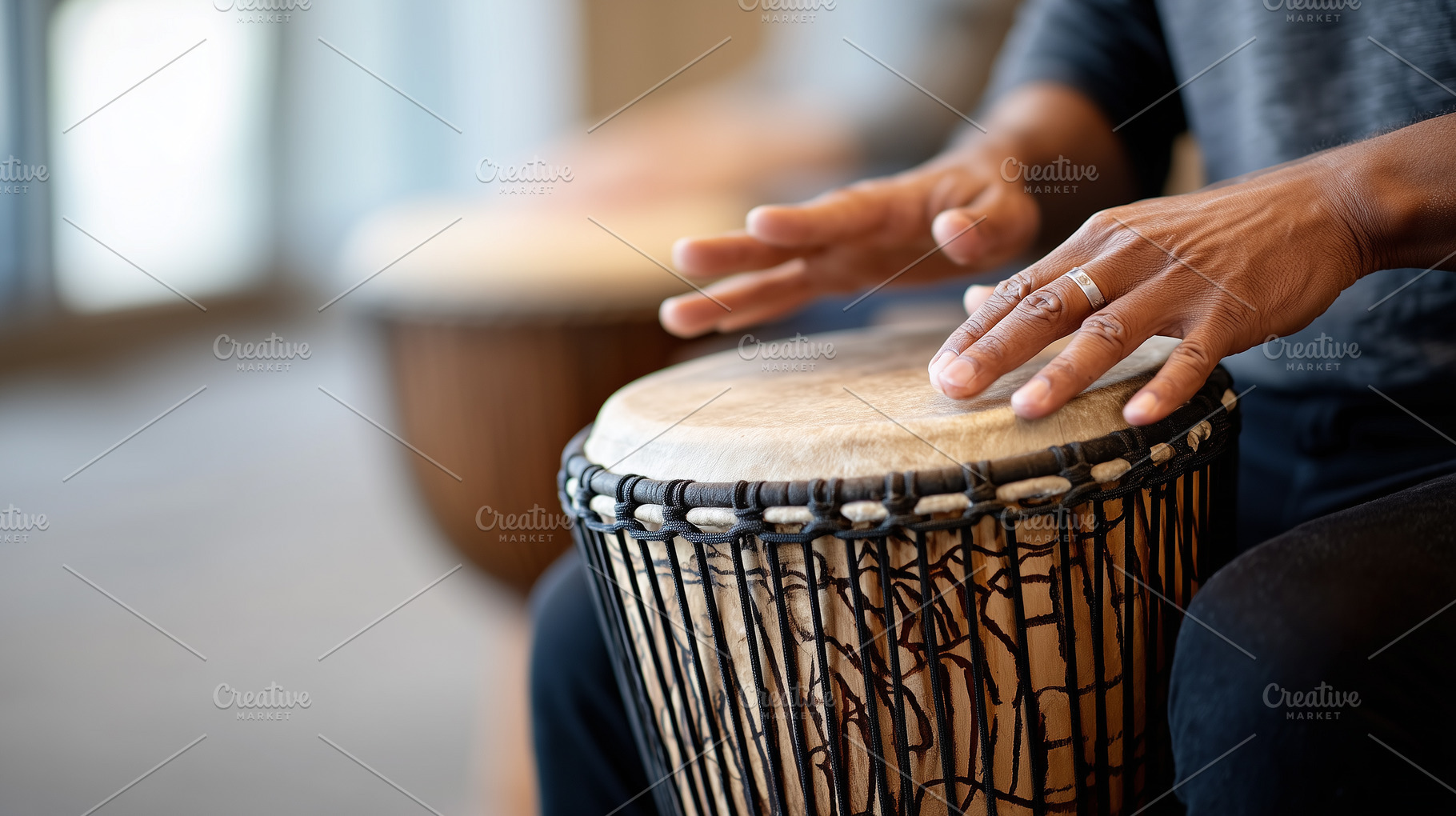Close up of hands playing on drum, an Arts & Entertainment Photo by MistyDay