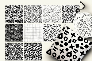 50 Black Grunge Patterns