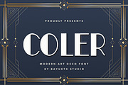 Coler Art Deco Font, a Sans Serif Font by Bayuktx (Thumbnail 1 of 10)