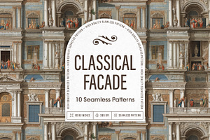 Classical Facade Seamless Patterns