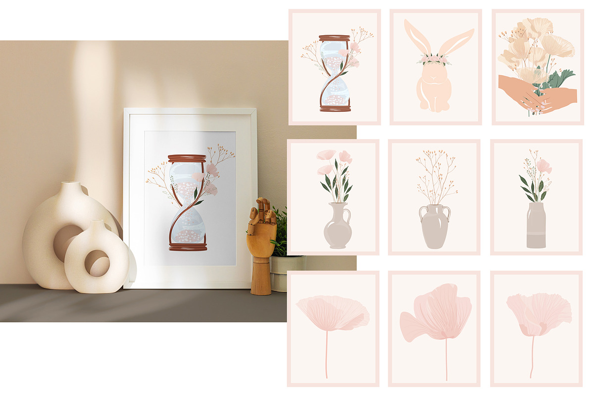 Blush Pink Flowers Poppies One Touch, an Illustration by MariiaVasilenko (Photo 5 of 10)