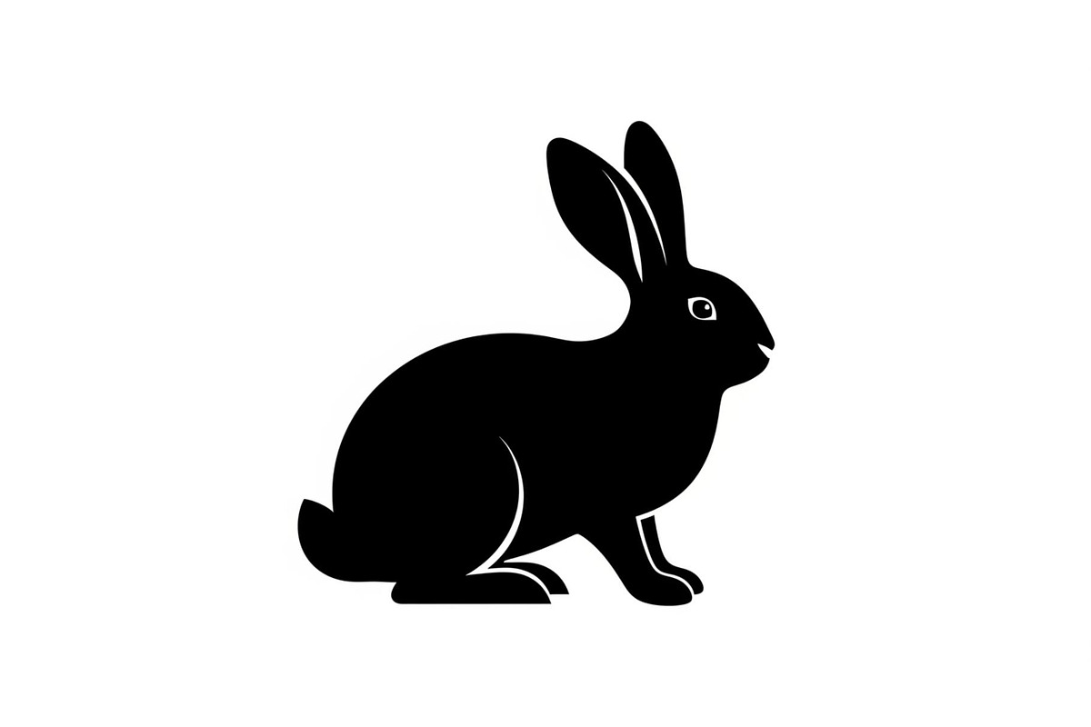 Cute Rabbit Silhouette Vector Bundle, an Illustration by yasushie (Photo 41 of 51)