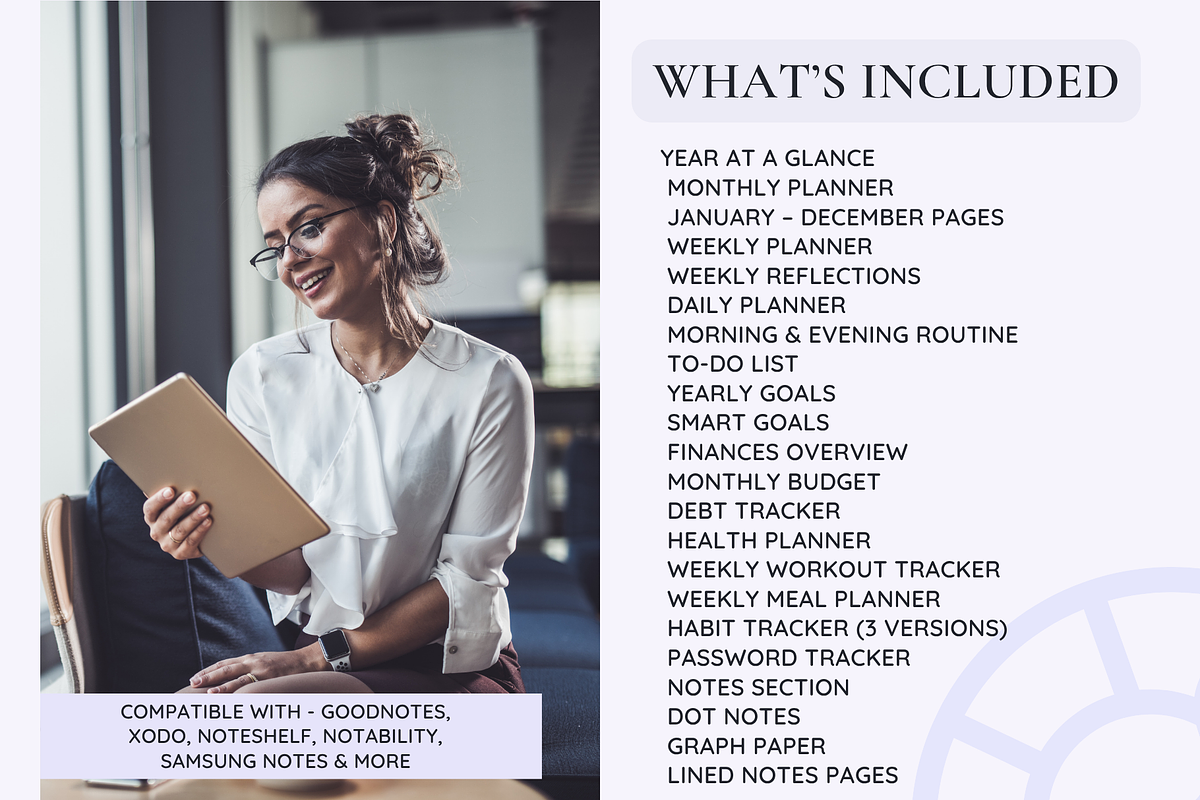 Undated Digital Planner preview 4