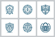 Cyber Security Shield Lock Logos, a Branding & Logo Template by Vectorium Studio (Thumbnail 1 of 2)