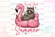 Feral Girl Summer Raccoon Png, an Illustration by Sublimation Artist (Thumbnail 1 of 6)