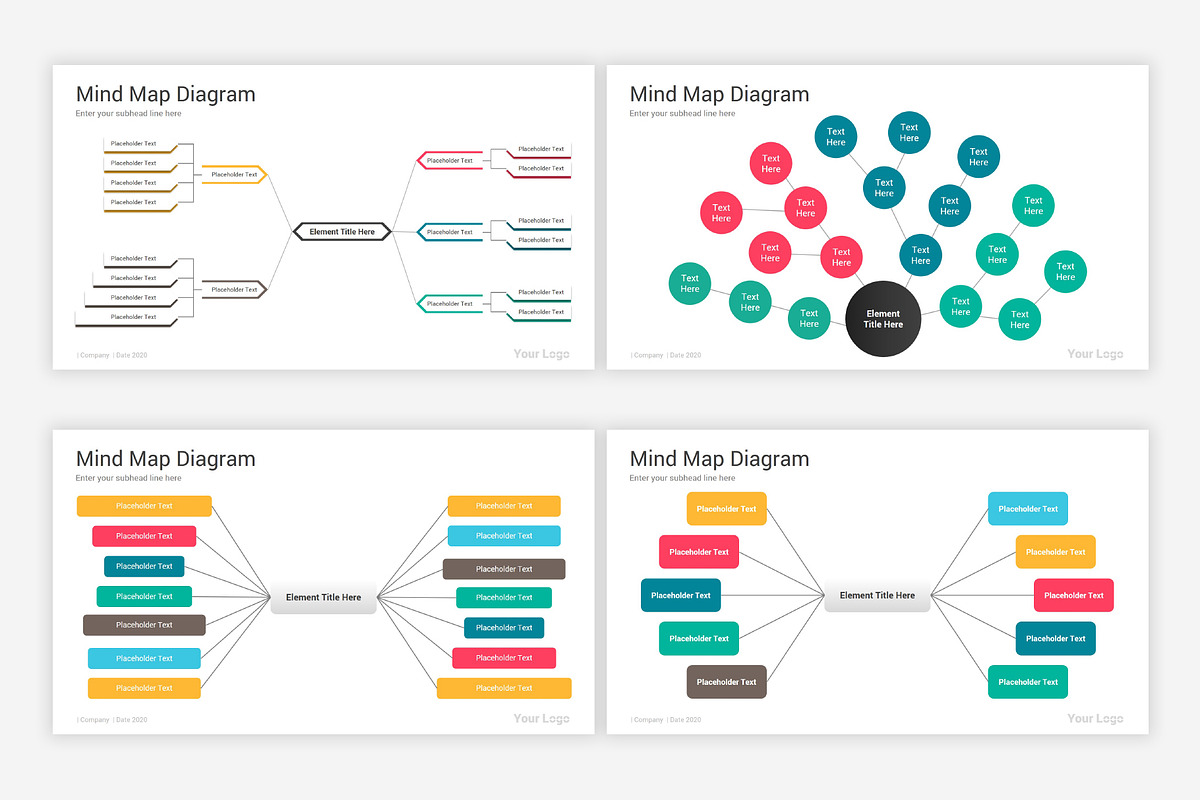 Mind Map PowerPoint Diagrams Pack, a Presentation Template by SlideOne (Photo 10 of 11)