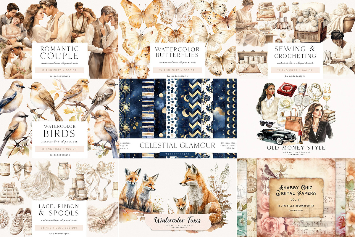 Scrapbooking Bundle II, a Decorative Illustration by PeDe Designs (Photo 11 of 11)