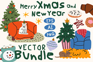 Festive winter holidays bundle
