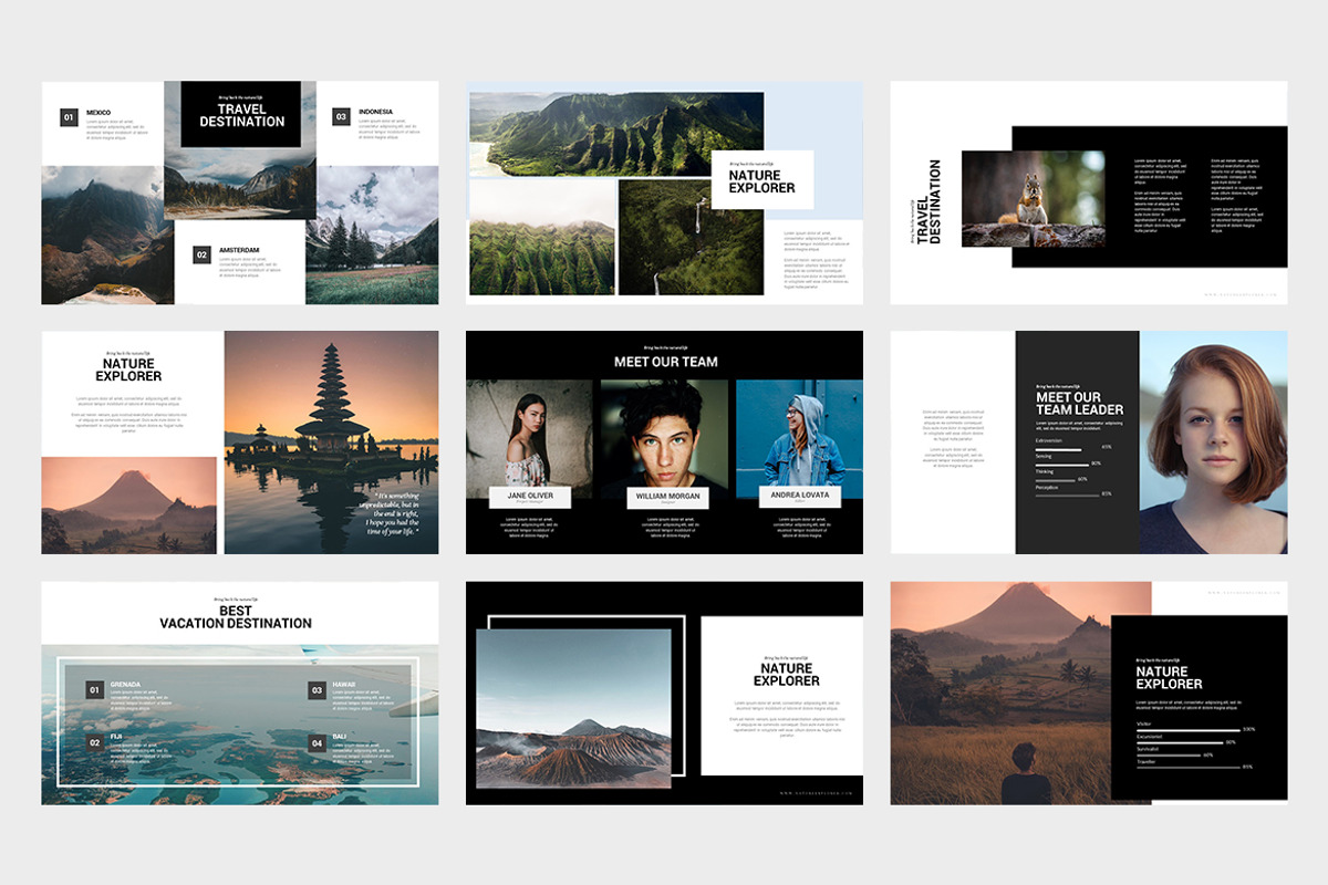 Nature Explorer Powerpoint Template, a Presentation Template by eunavia