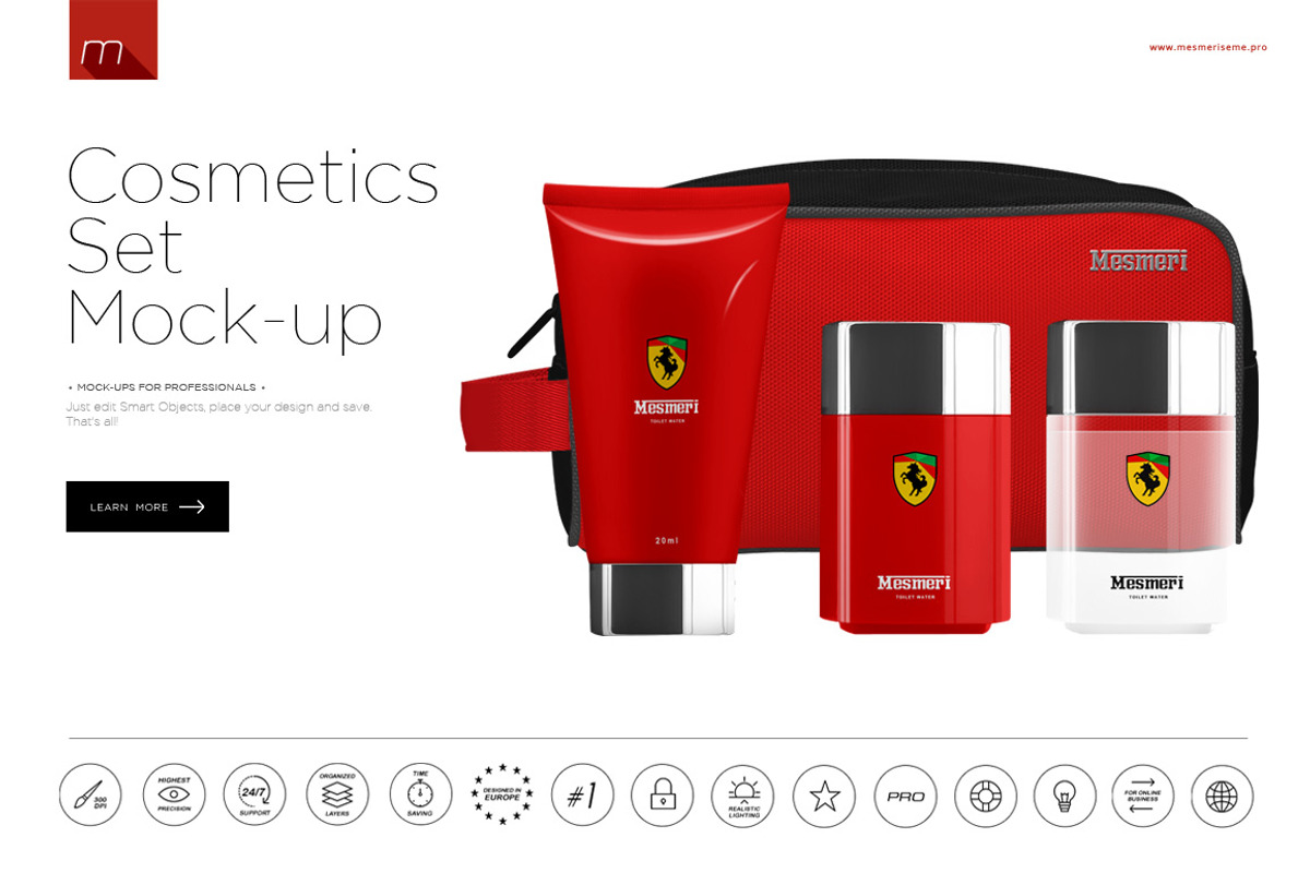 Cosmetics Set Mock-up, a Product Mockup by Mocca Mockups Store (Photo 1 of 4)