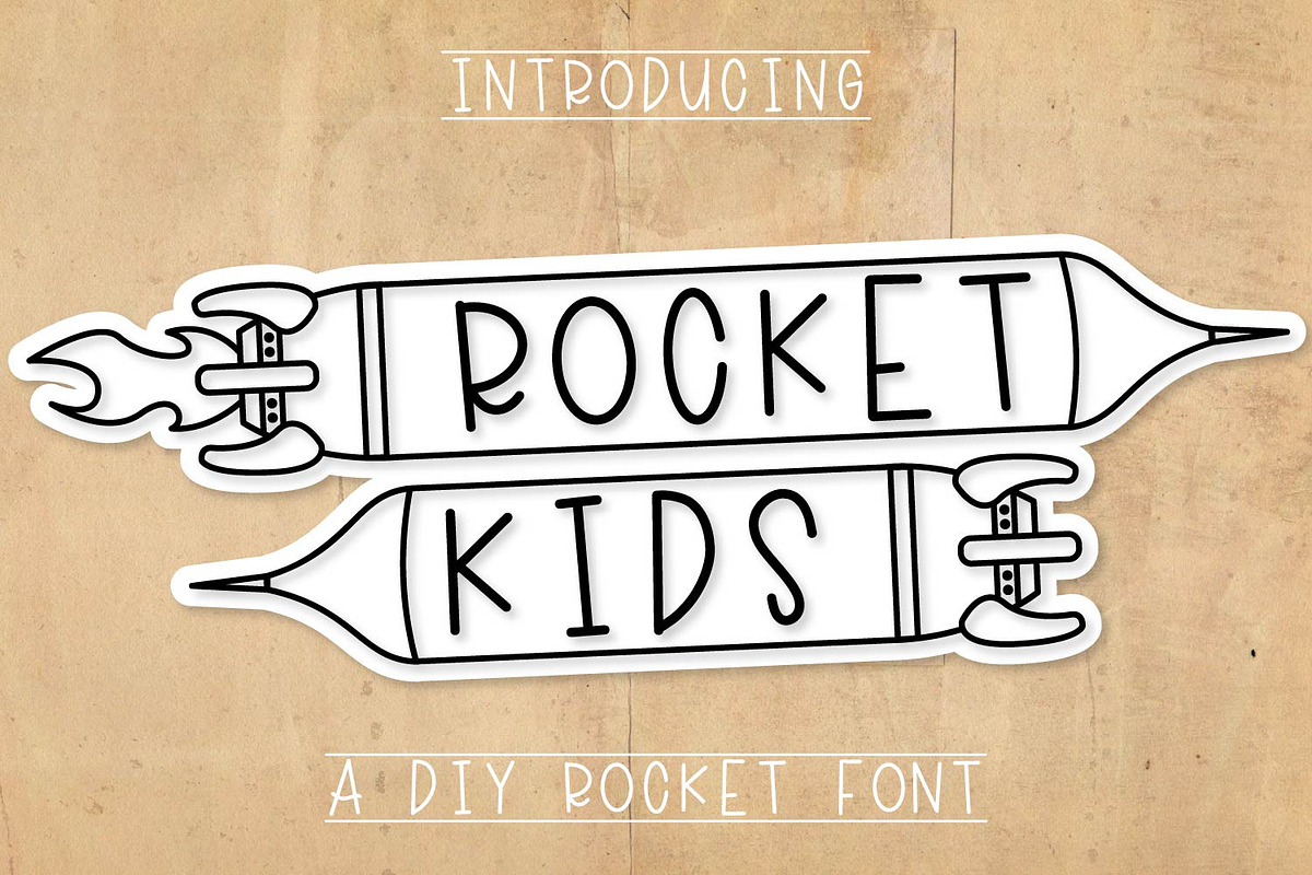 Rocket Kids - A DIY Rocket Font