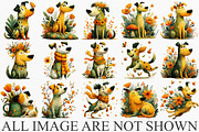 Whimsical Spring Dog Clipart Bundle, an Illustration by Canvas Craft (Thumbnail 3 of 6)